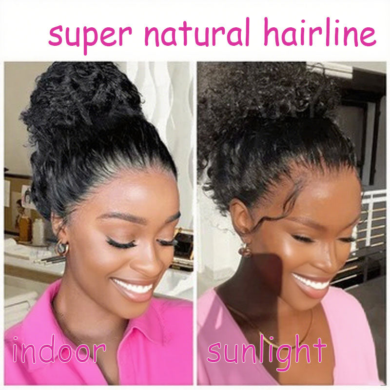 Water Wave Invisi Strap Snug Fit 360 Transparent Lace Frontal Bleached Knots Pre Cut Lace Wig