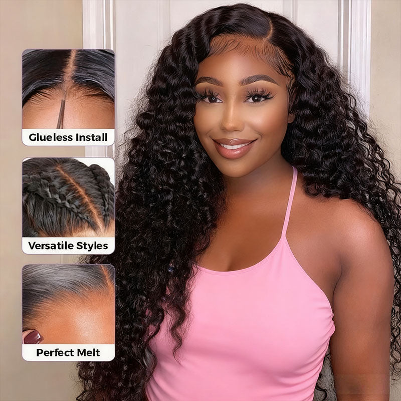 Kinky  Curly Thick Juicy 13*4 Lace Front Wig With Baby Hair Luxury Customization
