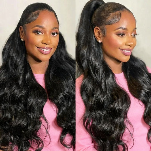 5x7 Lace Closure Wigs Body Wave 12A Grade Human Hair Preplucked Wigs with Baby Hair