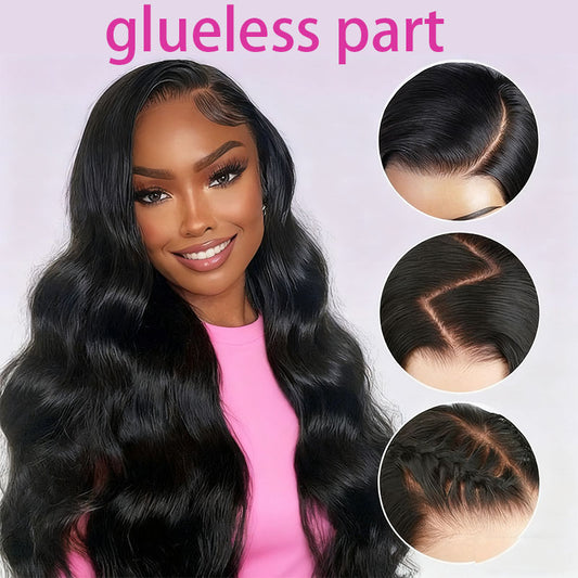 5x7 Lace Closure Wigs Body Wave 12A Grade Human Hair Preplucked Wigs with Baby Hair