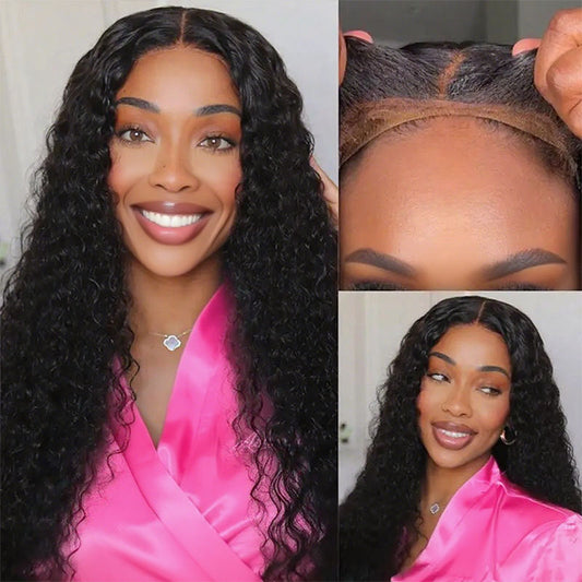 M-Cap Water Wave Pre Cut 9x6 HD Lace Wear Go Glueless Wigs Pre Bleached Tiny Knots Wet And Wavy Lace Front Wigs Human Hair