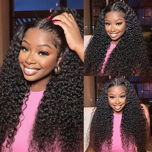 3 In 1 Half Wig | Glueless Invisible Water Wave Half Wig Flip Over Human Hair Wig