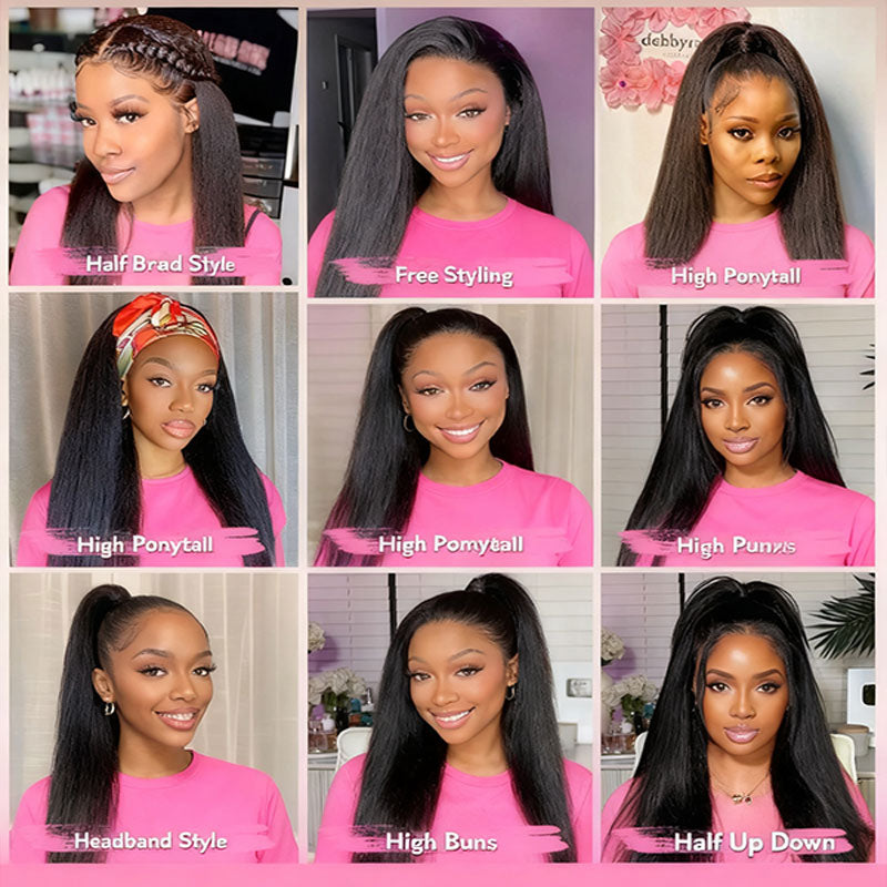 Silky Straight Invisi Strap Snug Fit 360 Transparent Lace Frontal Bleached Knots Pre Cut Lace Optional Wig