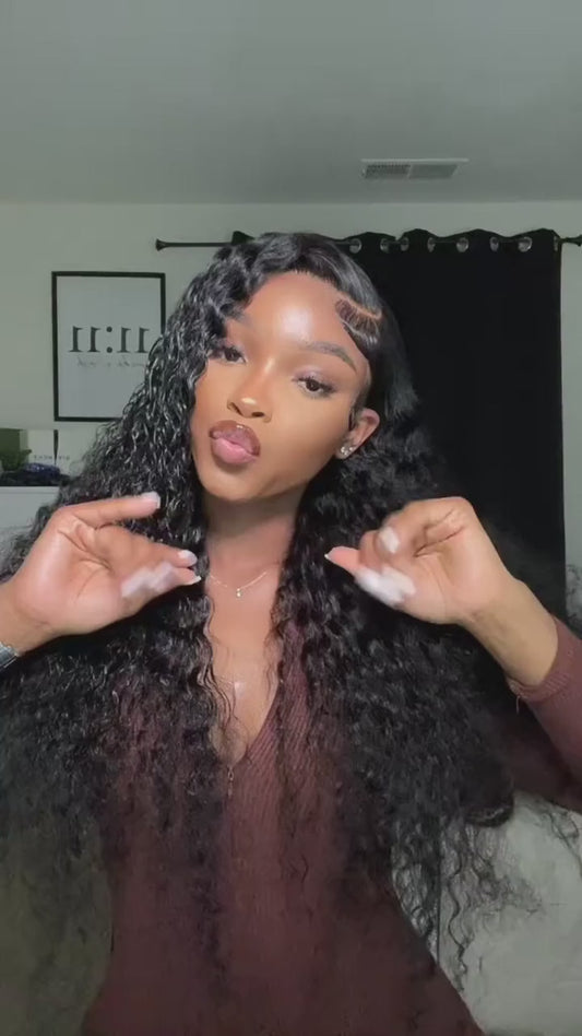 3 In 1 Half Wig | Glueless Install Invisible Deep Wave Half Wig With Breathable Cap